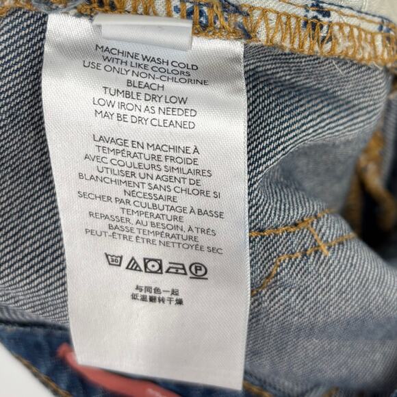 ANTHROPOLOGIE Pilcro The Annie Wide Leg Ultra High Rise Paint Splatter Jeans 27 - Picture 11 of 12